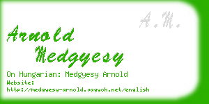 arnold medgyesy business card